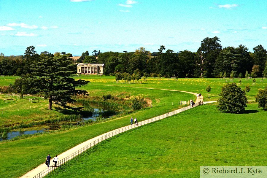Looking from the house to the Temple Greenhouse, Croome Park, Worcestershire
