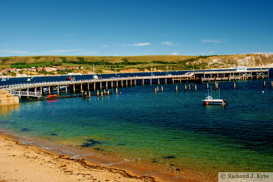 Swanage Pier, looking north, Isle of Purbeck, Dorset