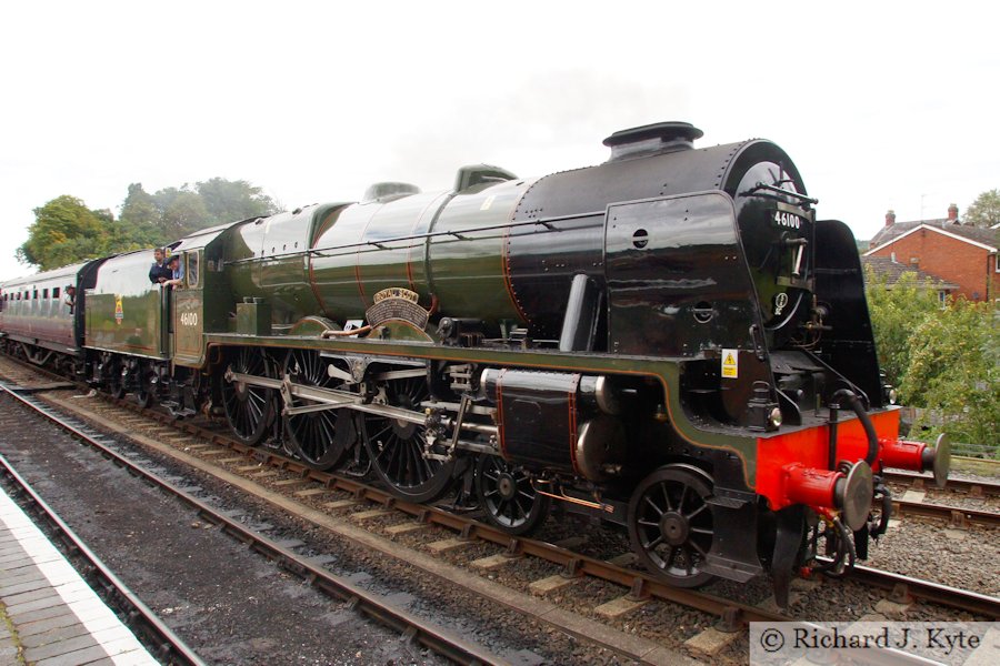 LMS 6P "Royal Scot" class no. 46100 "Royal Scot" at Bewdley, Severn Valley Railway Autumn Gala 2015