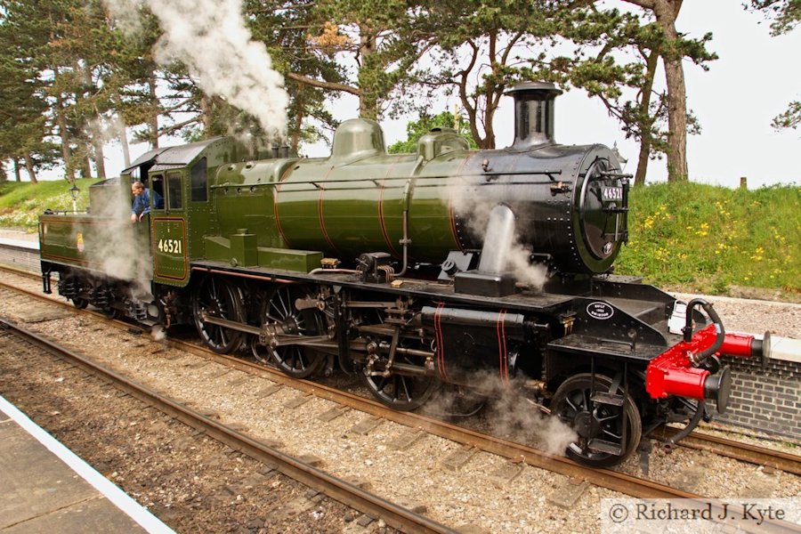 LMS class 2MT no. 46521, Cheltenham Racecourse, Gloucestershire Warwickshire Railway "Cotswold Festival of Steam"