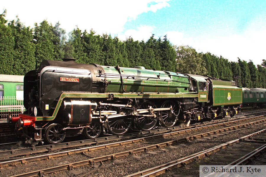 BR Standard 7MT no. 70000  Britannia, Bridgnorth, Severn Valley Railway