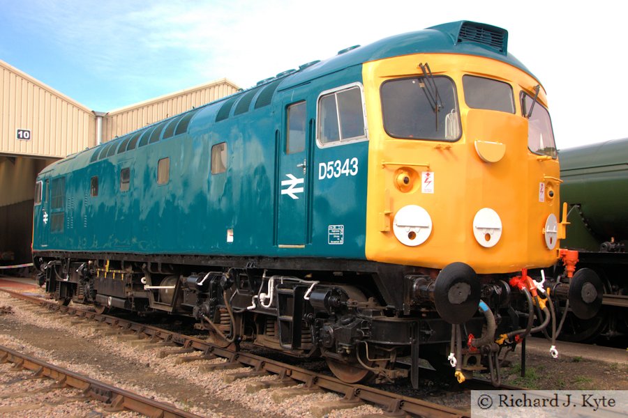Class 26 diesel no. D5343 (TOPS 26043) on shed at Toddington, Gloucestershire Warwickshire Railway