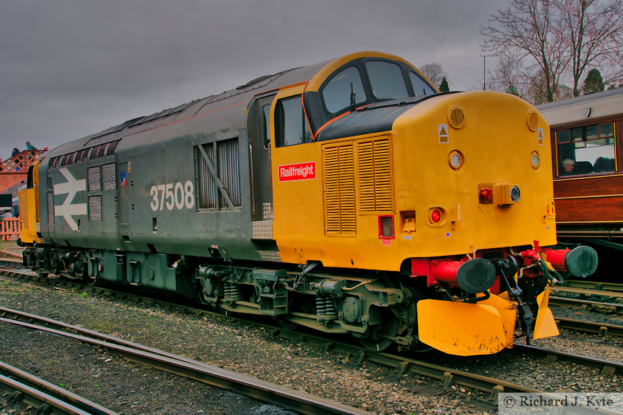 Class 37 Diesel no. 37508 "Railfreight" at  Bridgnorth, Severn Valley Railway Diesel Day