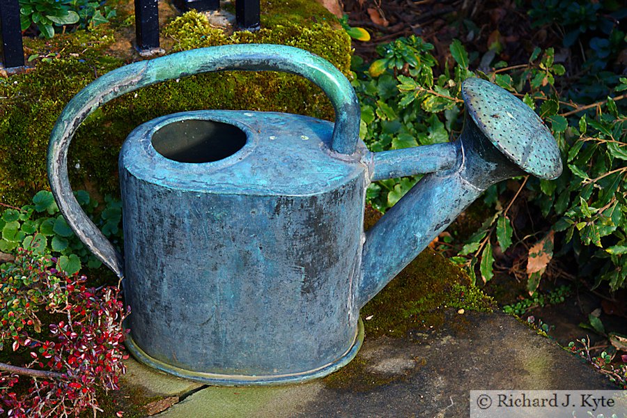 Ornamental Watering Can, Hidcote Manor Garden, Gloucestershire