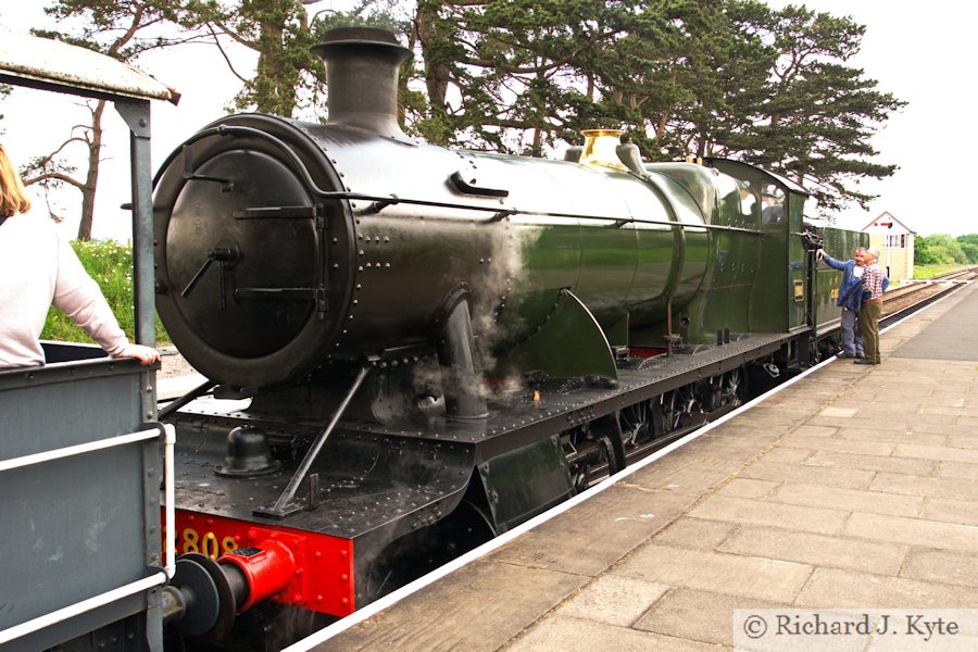 GWR 28XX class no. 2807 (as 2808) at Cheltenham Racecourse, Gloucestershire Warwickshire Railway