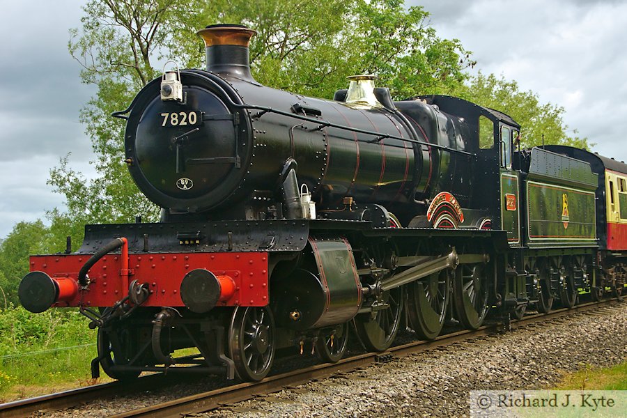 GWR "Manor" class no. 7820 "Dinmore Manor" approaches Gotherington, Gloucestershire Warwickshire Railway