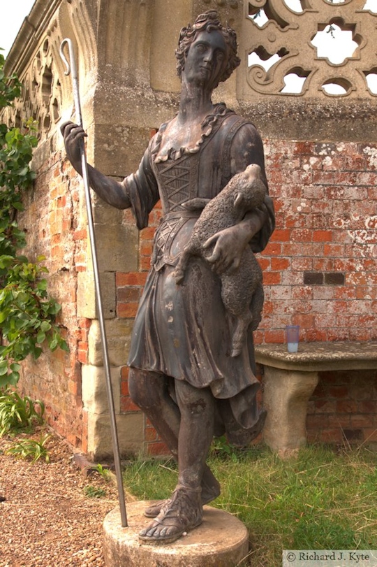 Shepherdess Statue, The Greencourt, Charlecote Park, Warwickshire