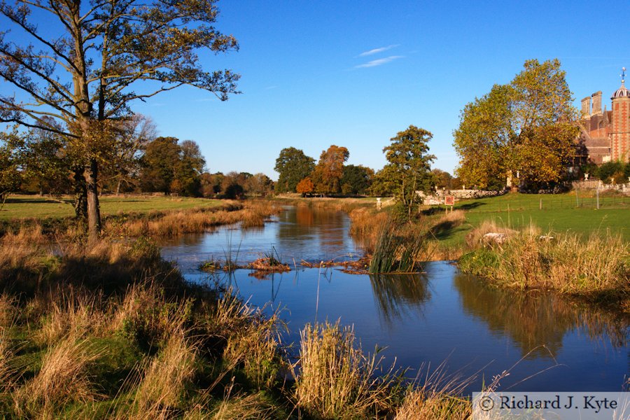 The River Dene joins the River Avon, Charlecote Park, Warwickshire