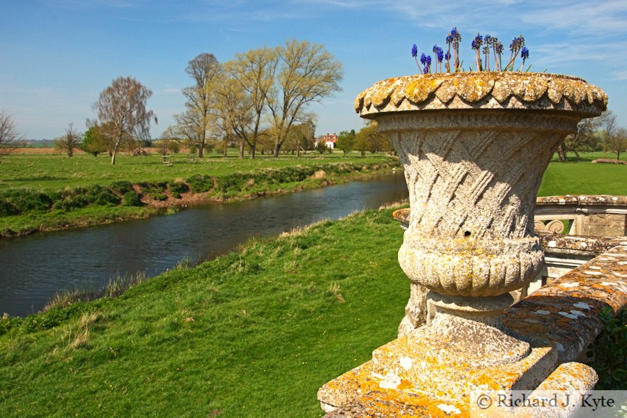Looking North along the River Avon from the Parterre, Charlecote Park, Warwickshire