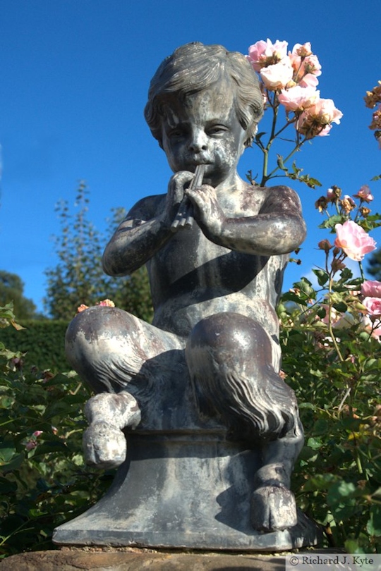 Statue of Pan, The Rose Garden, Upton House, Warwickshire