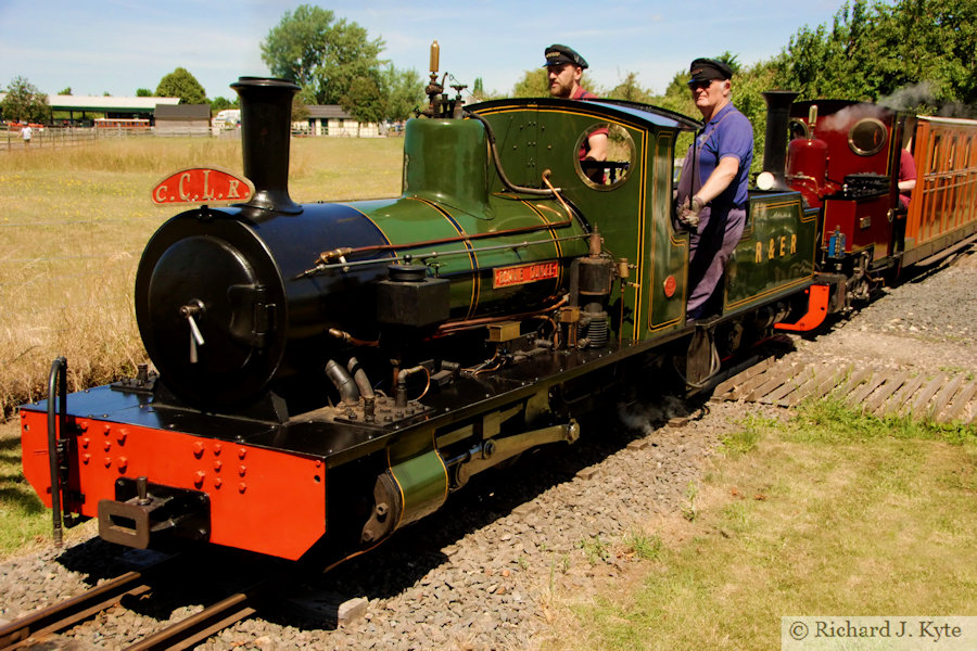 Cleethorpes Coast Light Railway "Bonnie Dundee" heads for Country Park Halt, Evesham Vale Light Railway Gala 2022