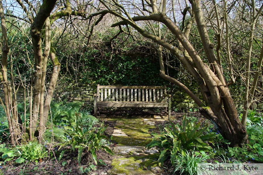 Bench, The Elder Grove,Snowshill Manor, Gloucestershire