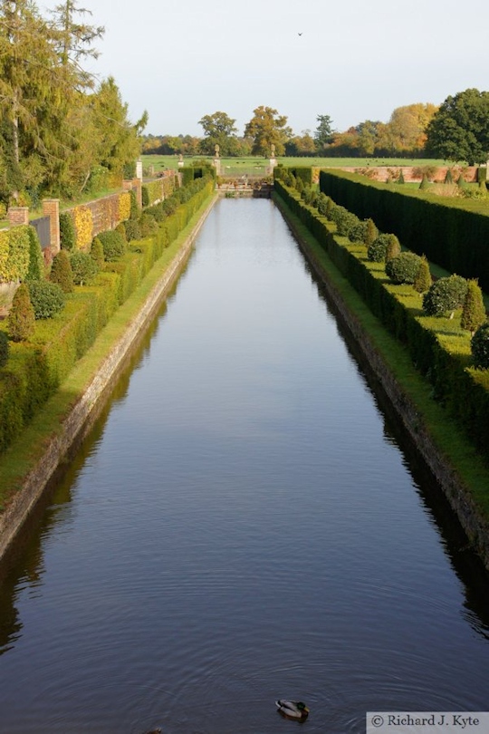Looking up the Long Canal from the Pavilion, Westbury Court Garden, Gloucestershire