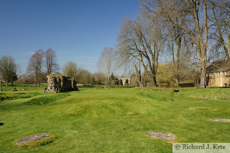 Looking west from the nave, Hailes Abbey, Gloucestershire