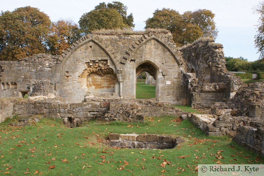 Looking into the Warming House, Hailes Abbey, Gloucestershire