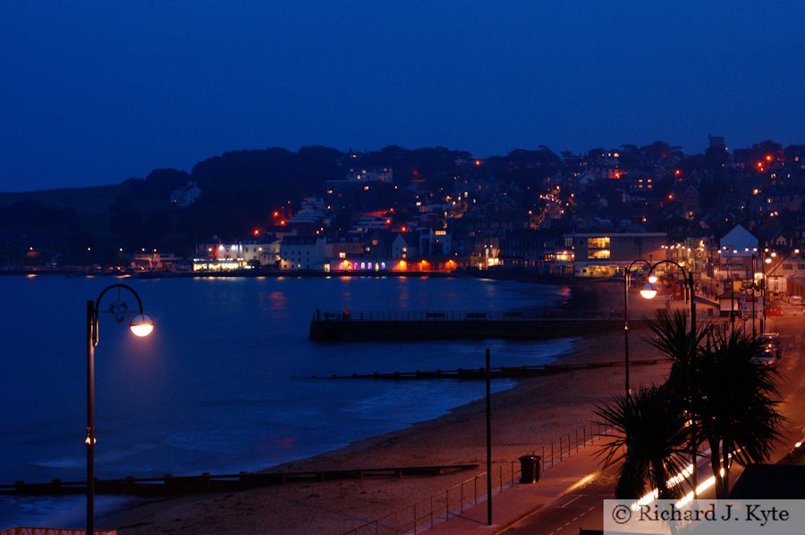 Swanage Seafront at Night, Dorset