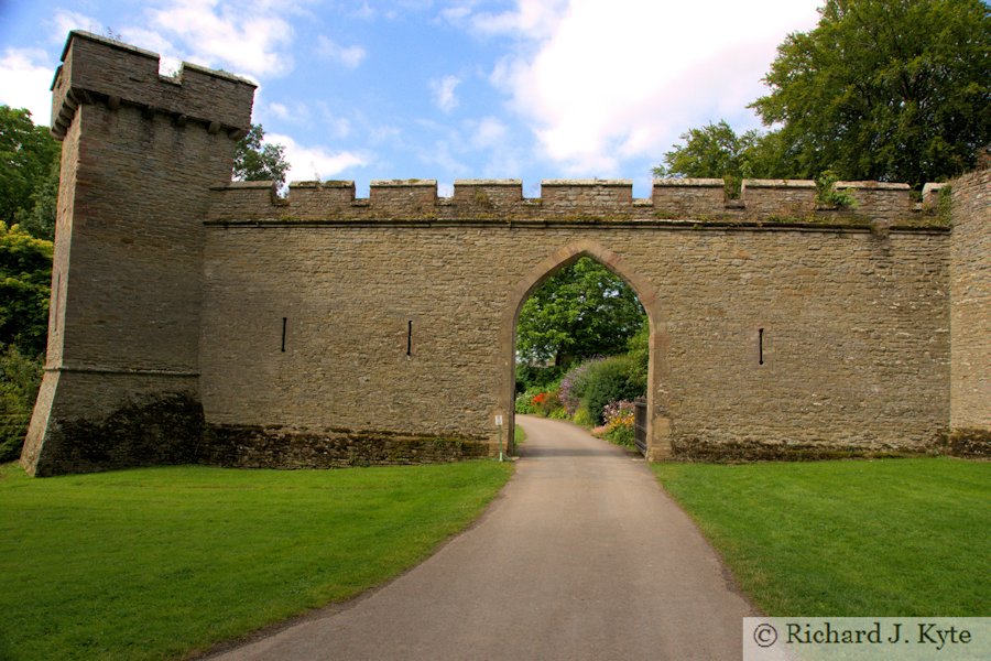 The Gothic Curtain Wall, Croft Castle, Herefordshire