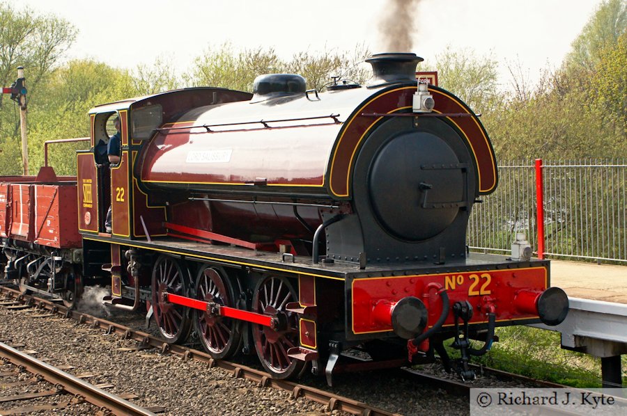 J94 class no. 22 Lord Salisbury at Orton Mere, Nene Valley Railway