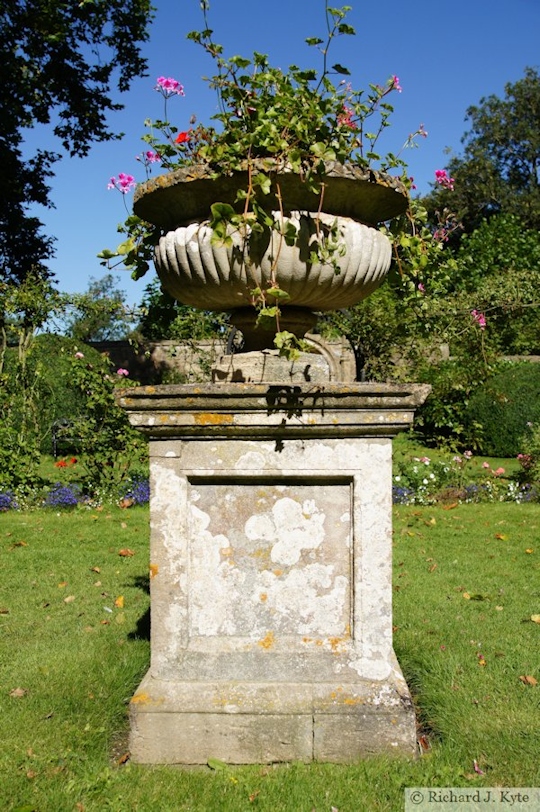 Urn, The Rose Garden, Lacock Abbey, Wiltshire