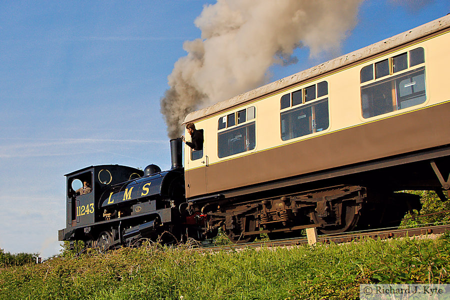 LMS Class 0F no. 11243 departs Toddington for Winchcombe, Gloucestershire Warwickshire Railway "Cheltenham and Gloucester Steam Days"