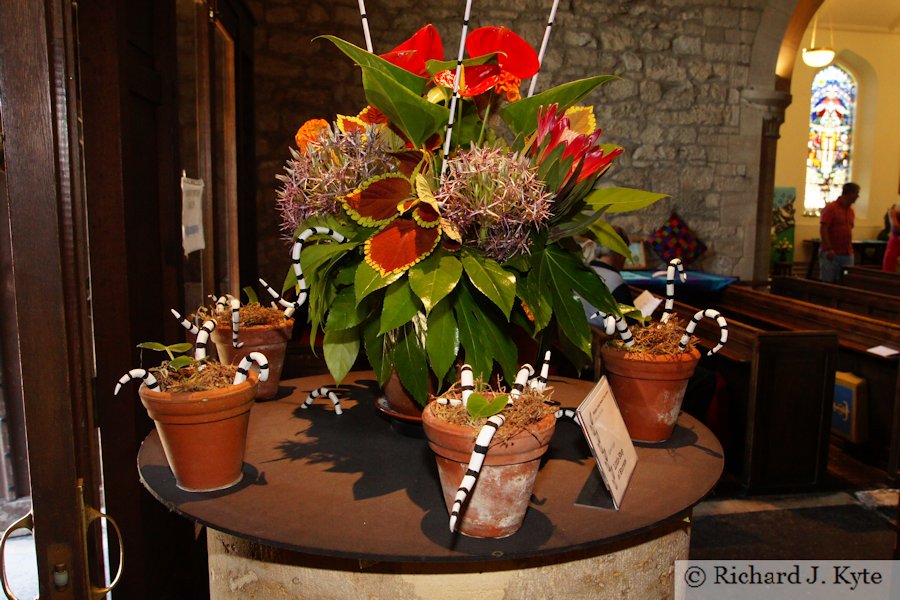 "Little Shop of Horrors" Flower Display, Eckington Church, Eckington Flower Festival and Open Gardens 2017