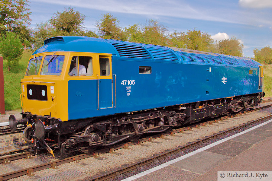 Class 47 Diesel no. 47105 at Broadway, Gloucestershire Warwickshire Railway