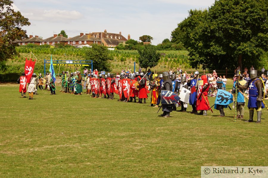 Battle of Lewes Re-enactment : De Montfort's Army prepares to advance, Battle of Evesham 2018 Re-enactment