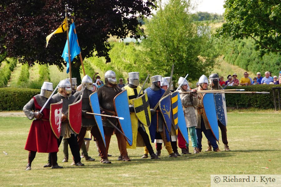 Battle of Evesham 2018 Re-enactment : The royalist army prepares for another attack by De Montfort