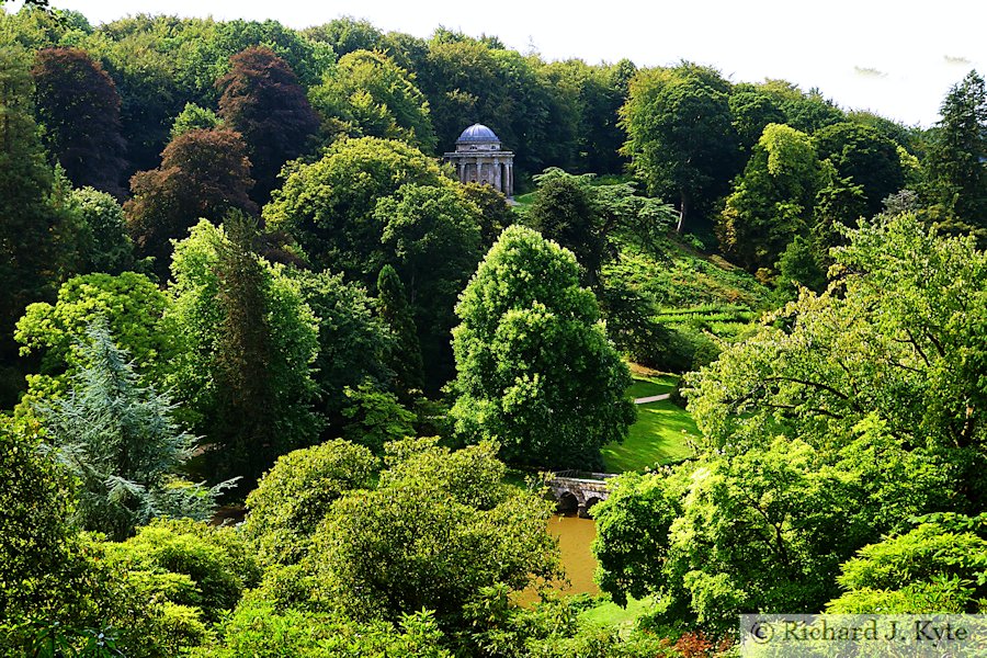View across the gardens, Stourhead, Wiltshire