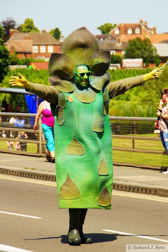 "Gus the Asparagus Man", Evesham Carnival 2019