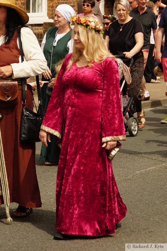 Medieval Lady, Carnival Parade, Tewkesbury Medieval Festival 2019