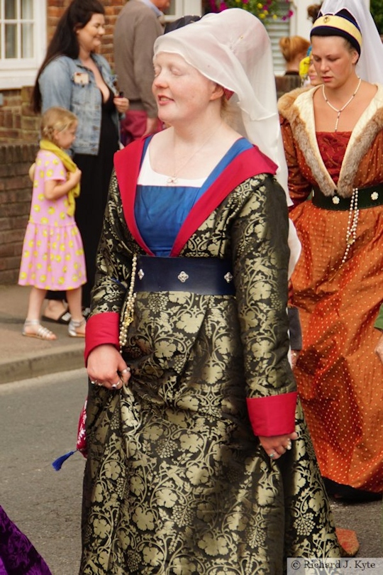 Medieval Lady, Carnival Parade, Tewkesbury Medieval Festival 2019