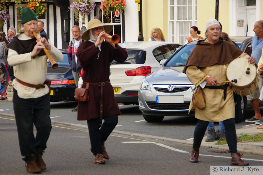 Medieval Musicians, Parade, Battle of Evesham Re-enactment 2021