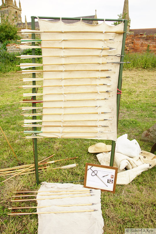 Arrows, Archery Demonstration, Evesham Medieval Market 2022