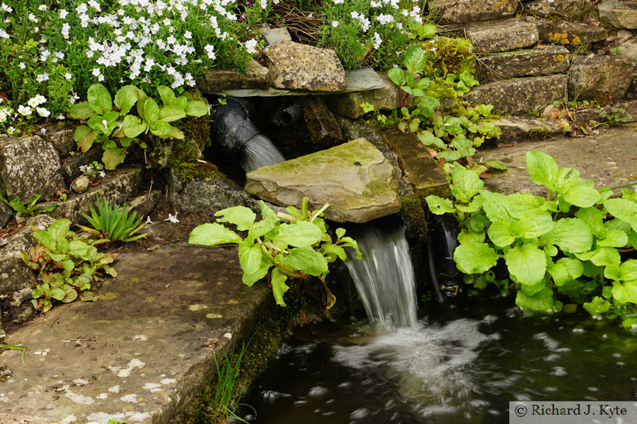Water Feature, Garden 1: "Riverside Lodge", Cropthorne Walkabout 2024