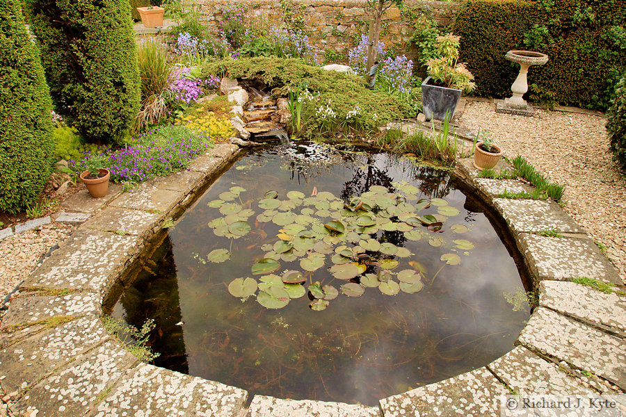 Pond, Garden 1: "Riverside Lodge", Cropthorne Walkabout 2024