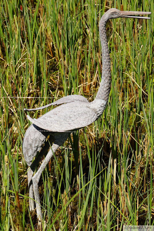 Heron Sculpture, Garden 17: "Rourke's Drift", Cropthorne Walkabout 2024