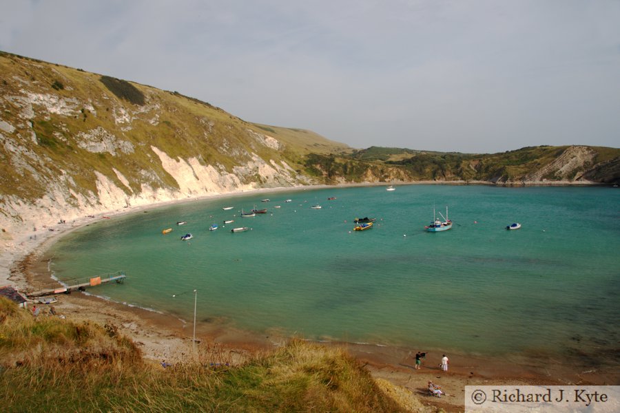 Lulworth Cove, looking east from the cliffs, Dorset