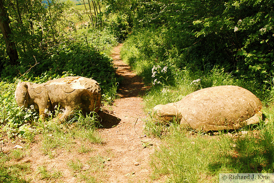 "Hare and Tortoise" Sculptures, Temple Guiting, The Cotswolds, Gloucestershire