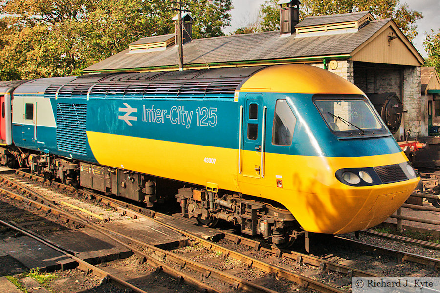 Class 43 Diesel no 43007 arrives at Swanage, Dorset