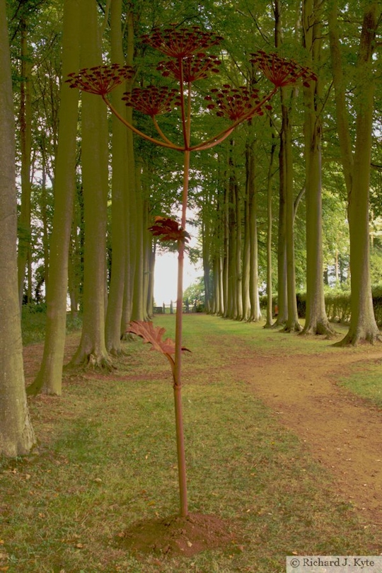 Sculpture, Beech Alley, Hidcote Manor Garden, Gloucestershire