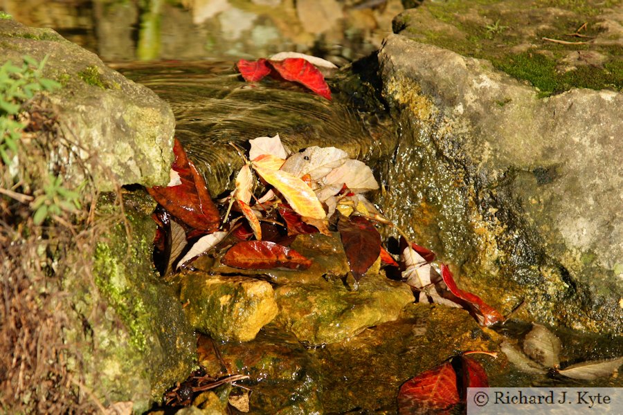 Waterfall, The Rock Bank, Hidcote Manor Garden, Gloucestershire