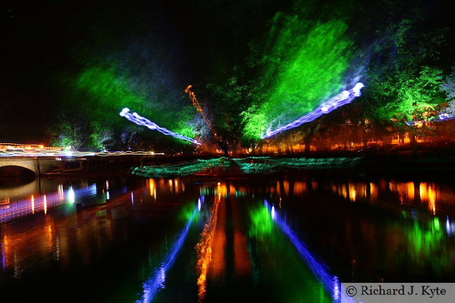 A Warped River Avon at Night, Evesham, Worcestershire