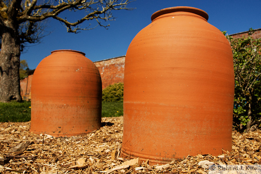 Urns, The Walled Garden, Croft Castle, Herefordshire