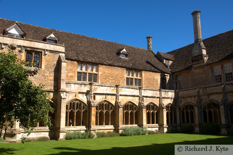 Looking north out of the Cloisters, Lacock Abbey, Wiltshire