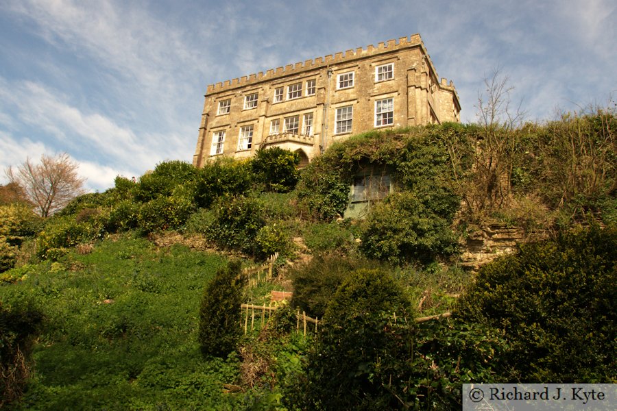Newark Park House, seen from the lower terrace, Gloucestershire