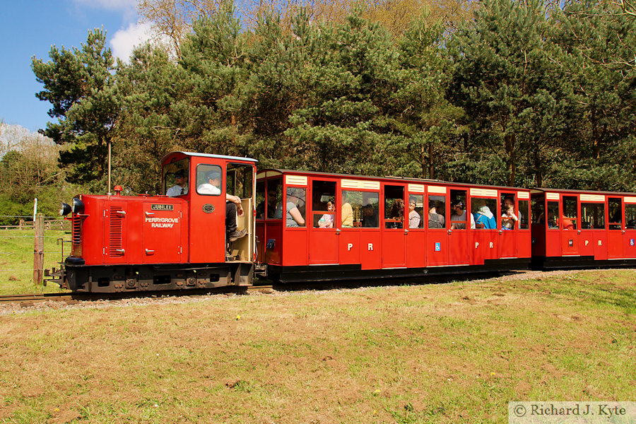 "Jubilee" heads for Rookwood, Perrygrove Railway Spring Gala 2023