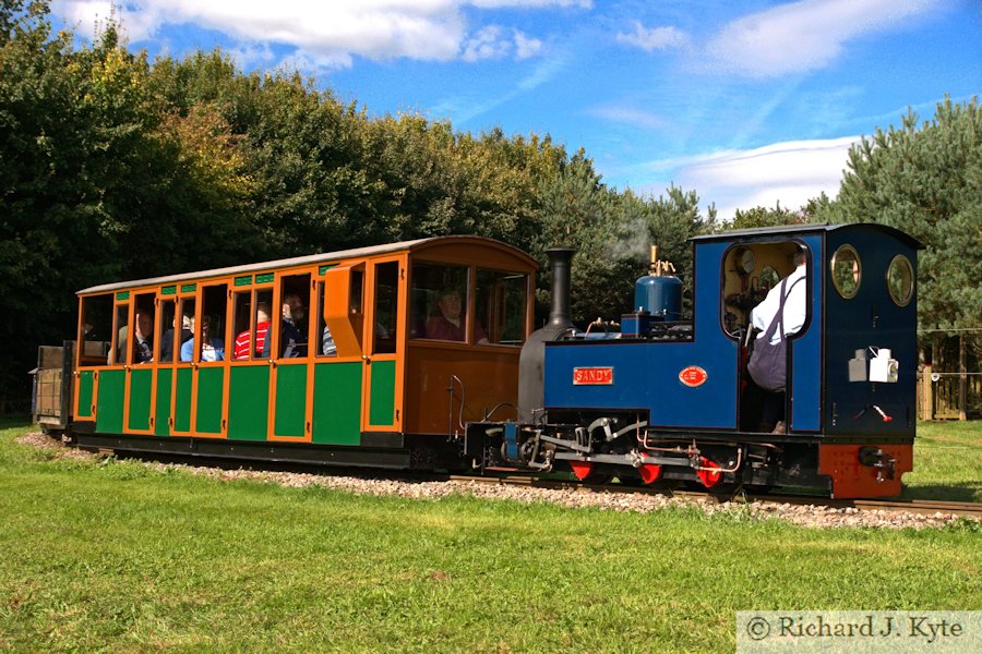 "Sandy" heads for Perrygrove station, Perrygrove Railway Gala 2016