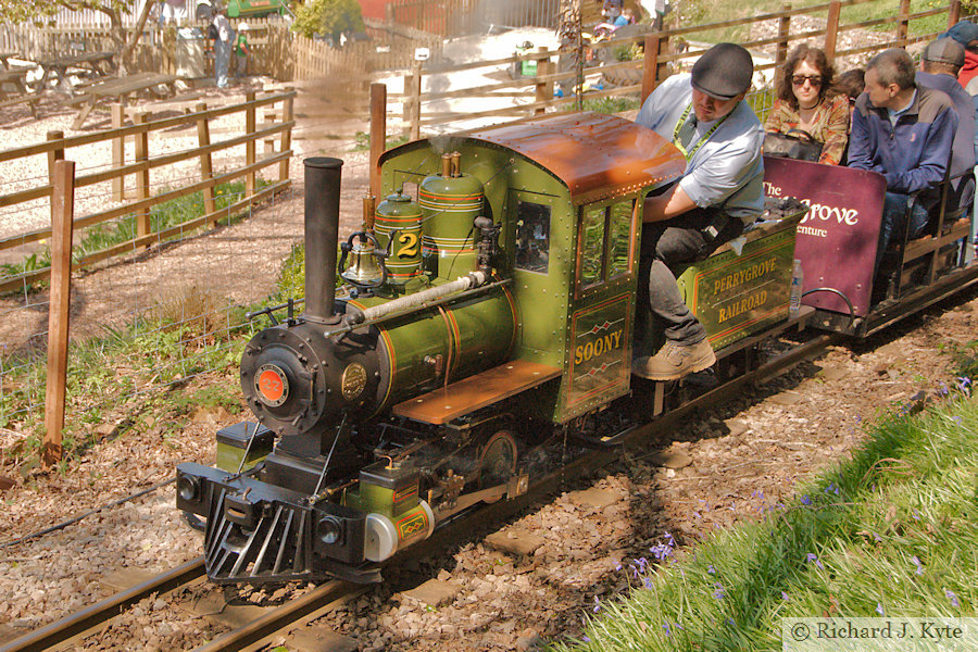 "Soony" heads for Oakiron, Perrygrove Railway Spring Gala 2023 "Soony" heads for Oakiron, Perrygrove Railway Spring Gala 2023
