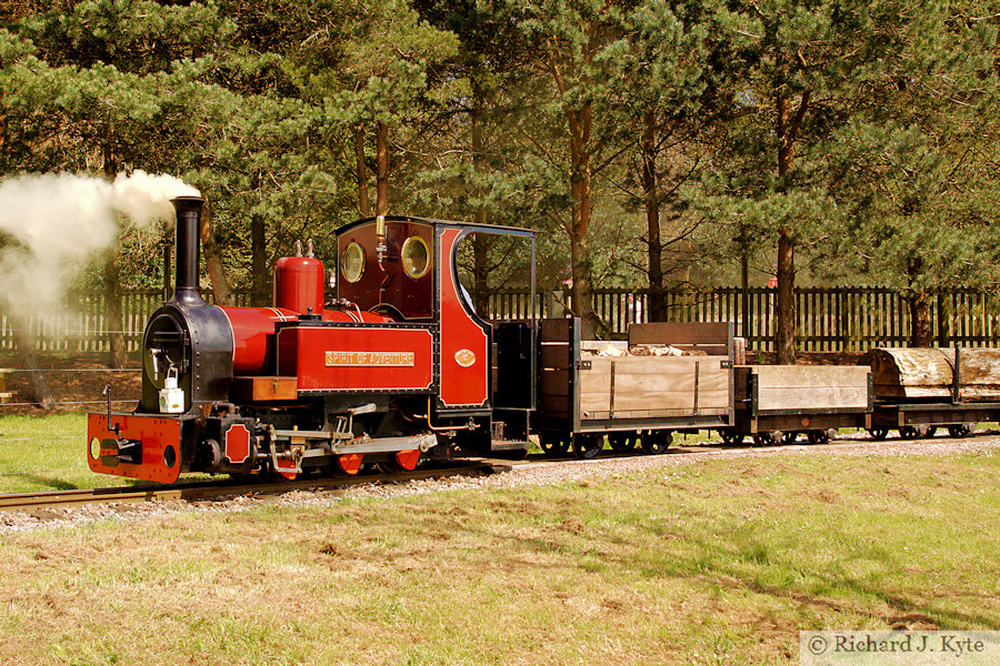 "Spirit of Adventure" heads for Rookwood with a Freight Working, Perrygrove Railway Spring Gala 2023